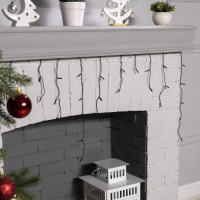 Гирлянда &laquo;Бахрома&raquo; 3 &times; 0.5 м, IP20, тёмная нить, 80 LED, свечение мульти, 8 режимов, 220 В