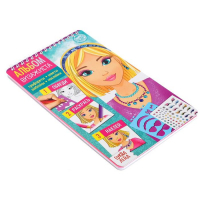 Книга с наклейками и трафаретами &laquo;Альбом визажиста&raquo;