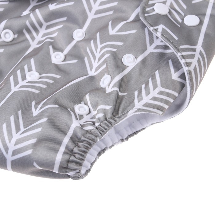 Многоразовый подгузник &laquo;Стрелы&raquo;, 3-15 кг, цвет серый, Крошка Я