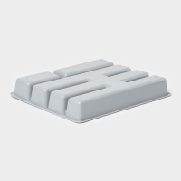 Лоток для столовых приборов, 5 отделений, 25,5&times;30,7&times;4,6 см, цвет серый