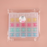 Набор шпулек в органайзере, d = 20 мм, 25 шт, цвет МИКС