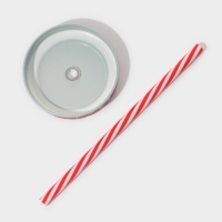 Кружка стеклянная с крышкой и трубочкой Доляна &laquo;Череп. Хэллоуин&raquo;, 400 мл, 9&times;14,5 см, цвет МИКС