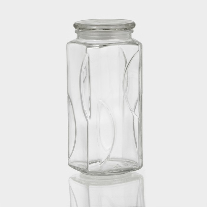 Банка стеклянная для сыпучих продуктов &laquo;Лорд&raquo;, 1,3 л, 9,5&times;22,5 см