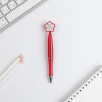 Ручка шариковая синяя паста &laquo;Цветок&raquo;,пластик, на подложке 8 марта