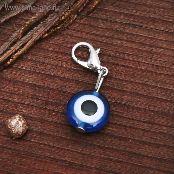 Булавка-оберег от сглаза &laquo;Оберег от негатива&raquo;, 2,5 см, цвет синий в серебре