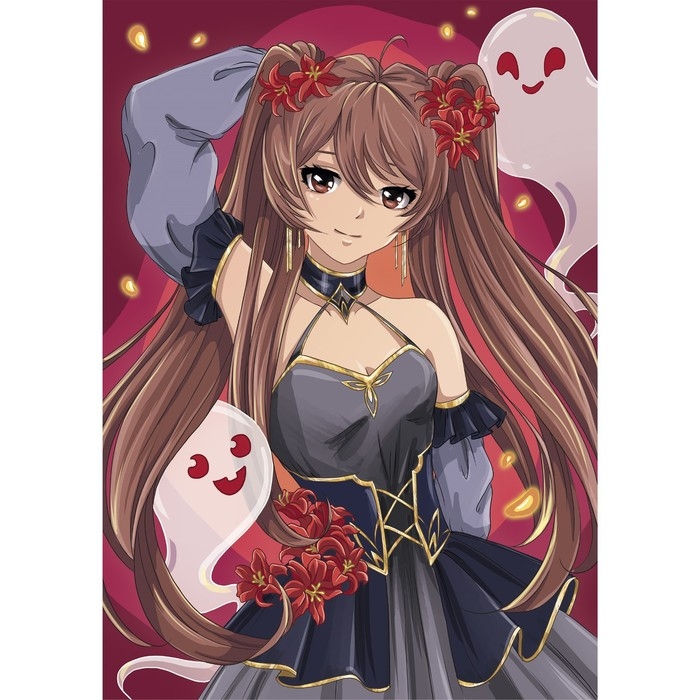 Алмазная мозаика с частичным заполнением на холсте &laquo;Красный цветок&raquo;, 20 х 30 см