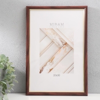 Фоторамка пластик "МИРАМ" 20х30 см бук с золотом (пластиковый экран)