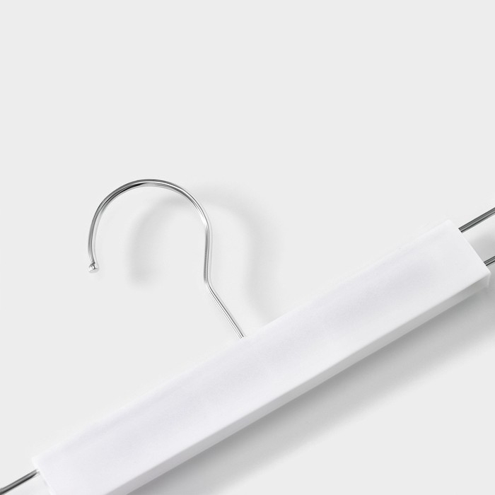 Вешалки для брюк и юбок Доляна, 29,5&times;13 см, 10 шт, с зажимами, цвет белый