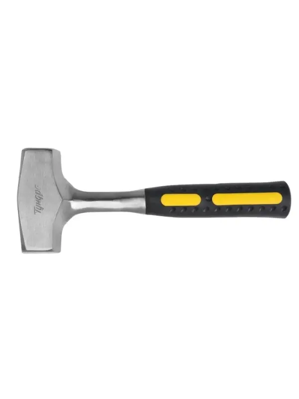 Кувалда ТУНДРА, цельнокованая, квадратный боек, двухкомпонентная рукоятка, 1.5 кг