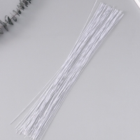 Проволока для изготовления искусственных цветов "Белая" длина 40 см сечение 0,07 см набор 50 шт   10