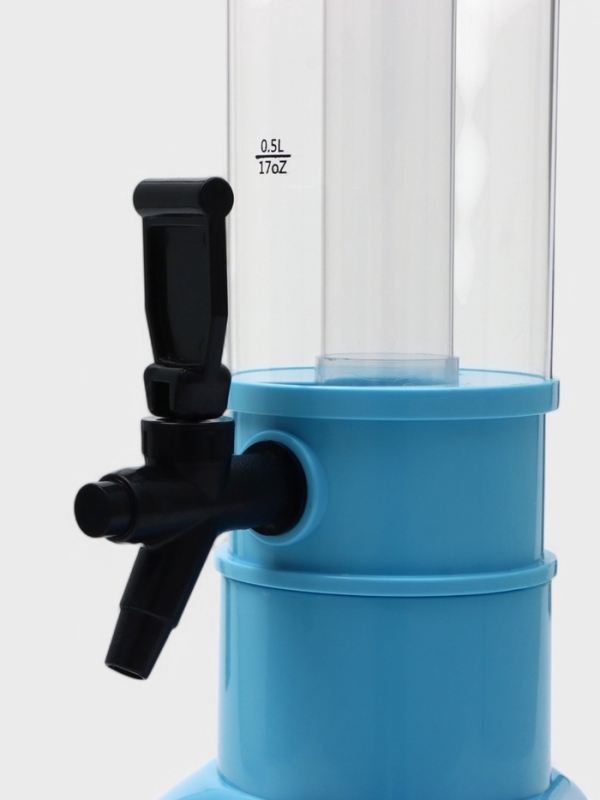 Башня пивная TowerRocket, 3 л, ёмкость для льда, подсветка, пластик, голубая