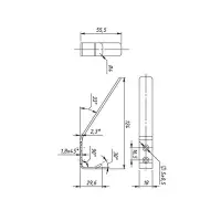 Крючок-вешалка №3, покрытие цинк