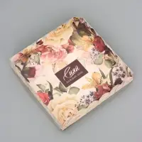 Коробка для печенья, &laquo;Сияй&raquo;, 18&times;18&times;3 см