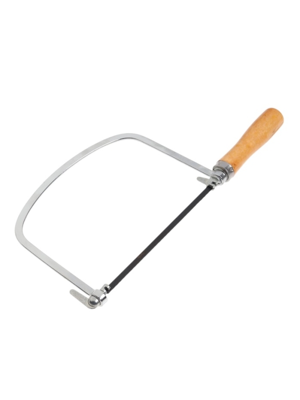 Лобзик ручной ТУНДРА, деревянная рукоятка, в комплекте пилки, 130 мм