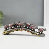 Сувенир "7 слонов на дуге со стразами" 29,5&times;7&times;5 см