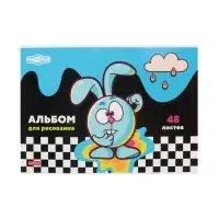 Альбом д/рис А4 48л на скобе Hatber "Смешарики"