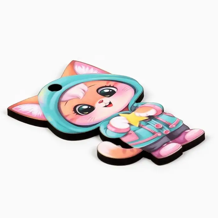 Ёлочная игрушка новогодняя &laquo;Котик&raquo;, на Новый год, 4,5 х 7,3 см