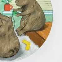 Салфетка сервировочная кухонная Доляна &laquo;Капибары геймеры&raquo;, d=36 см, настольное покрытие