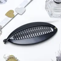 Банан для волос &laquo;Классика&raquo;, овал, 6.2&times;13.5 см, чёрный