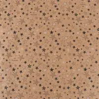 Бумага упаковочная крафтовая &laquo;Звёзды&raquo;, 70 &times; 100 см