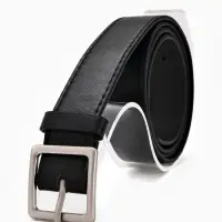 Ремень жен 05-01-02-01, Июнь2508, 3*0,3*110 см, без винта, пряж мат металл, 1 прокол, черн   1090314