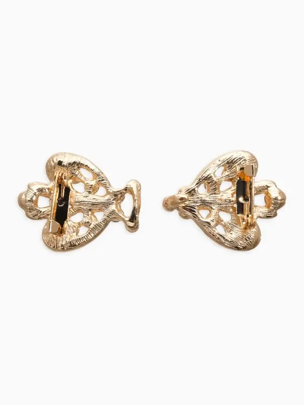 Зажим для кардигана "Ажур", тюльпан. цвет золотой  в золоте