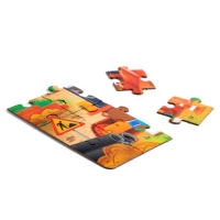 Пазл в металлической коробке &laquo;Строим, роем и везём&raquo;, 54 элемента