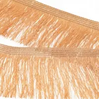 Бахрома одинарная, 6,5 см, 20 м&plusmn;0.5, цвет золотой