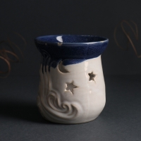 Аромалампа керамика "Море волнуется" синий 8,6х8,6х9,6 см