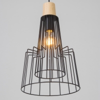 Светильник "Крит" 1х40Вт Е27 черный/коричневый 25х25х37(137)см