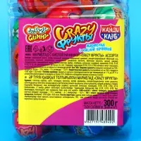 Мармелад с кислой начинкой &laquo;Crazy Фрукты&raquo;, ассорти, 10 г