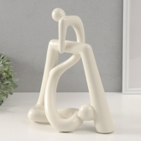 Сувенир керамика "Связанные" белый 10,5х26,5х31 см