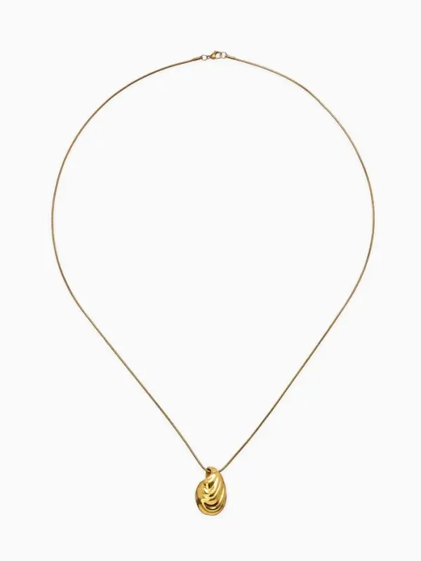 Кулон на цепочке "Ракушка", цвет золото 75см