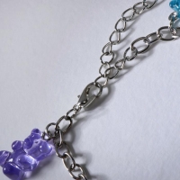 Браслет &laquo;Мармеладные мишки&raquo;, цветной в серебре, 17 см