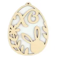 Подвеска деревянная на Пасху &laquo;Кролик в яйце&raquo;, 7.5&times;10 см