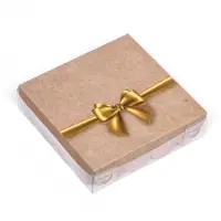 Коробка для печенья, &laquo;Золотой бант&raquo; 12&times;12&times;3 см