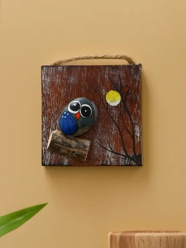 Панно "Воробушек" дерево 10х10х2,5 см