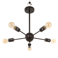 Люстра "Кон" 5х40Вт Е27 черный 50х50х43см