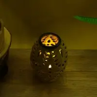 Аромалампа с крышкой &laquo;Вазочка&raquo;, 9&times;9&times;12 см, керамика, чёрно-коричневая