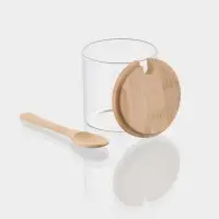 Сахарница "Эко" с бамбуковой крышкой и ложкой, 300 мл
