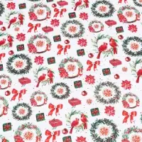 Бумага упаковочная глянцевая &laquo;Рождественские веночки&raquo;, двусторонняя, 70&times;100 см
