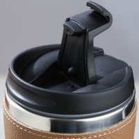 Термостакан в кожзаме &laquo;Впереди новые вершины&raquo;, 450 мл