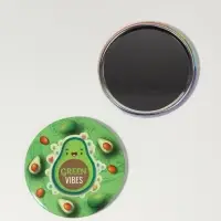 Зеркало карманное Green Vibes, d=7 см, зелёное