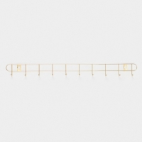 Вешалка настенная Доляна &laquo;Лето&raquo;, 10 крючков, 55&times;5&times;3.5 см, золотая