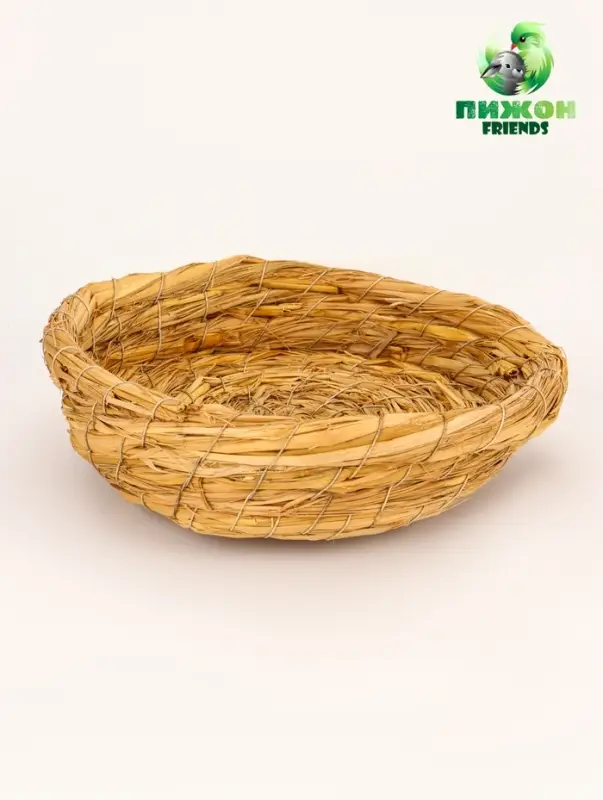 Гнездо для птиц плетёное из соломы, 20,5 х 4 см