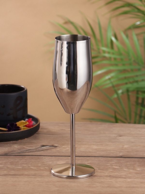 Фужер для шампанского "Гобелет" нерж. сталь 7х7х22 см