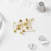 Булавки английские, 28 мм, 10 шт., цвет золотой