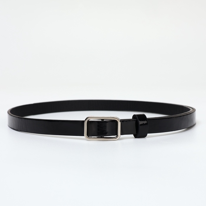 Ремень женский, ширина 1,3 см, пряжка металл, цвет чёрный