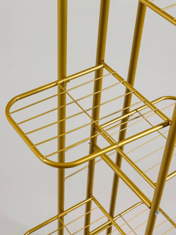 Подставка для цветов Greengo, 6 полок, 44 &times; 22 &times; 105 см, напольная, металл, цвет золотой