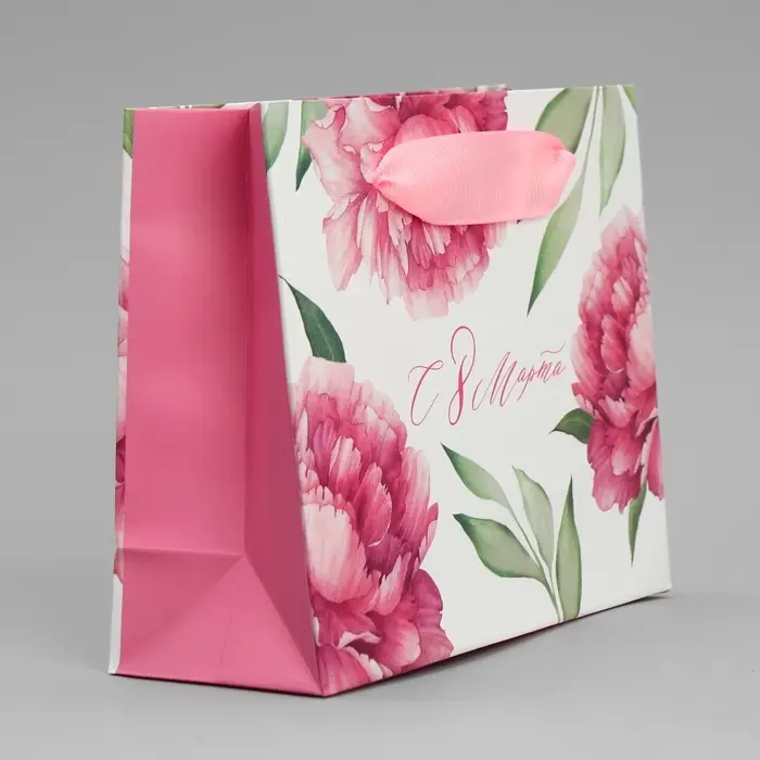 Пакет подарочный ламинированный, упаковка, &laquo;8 марта&raquo;, S 12 х 15 х 5.5 см